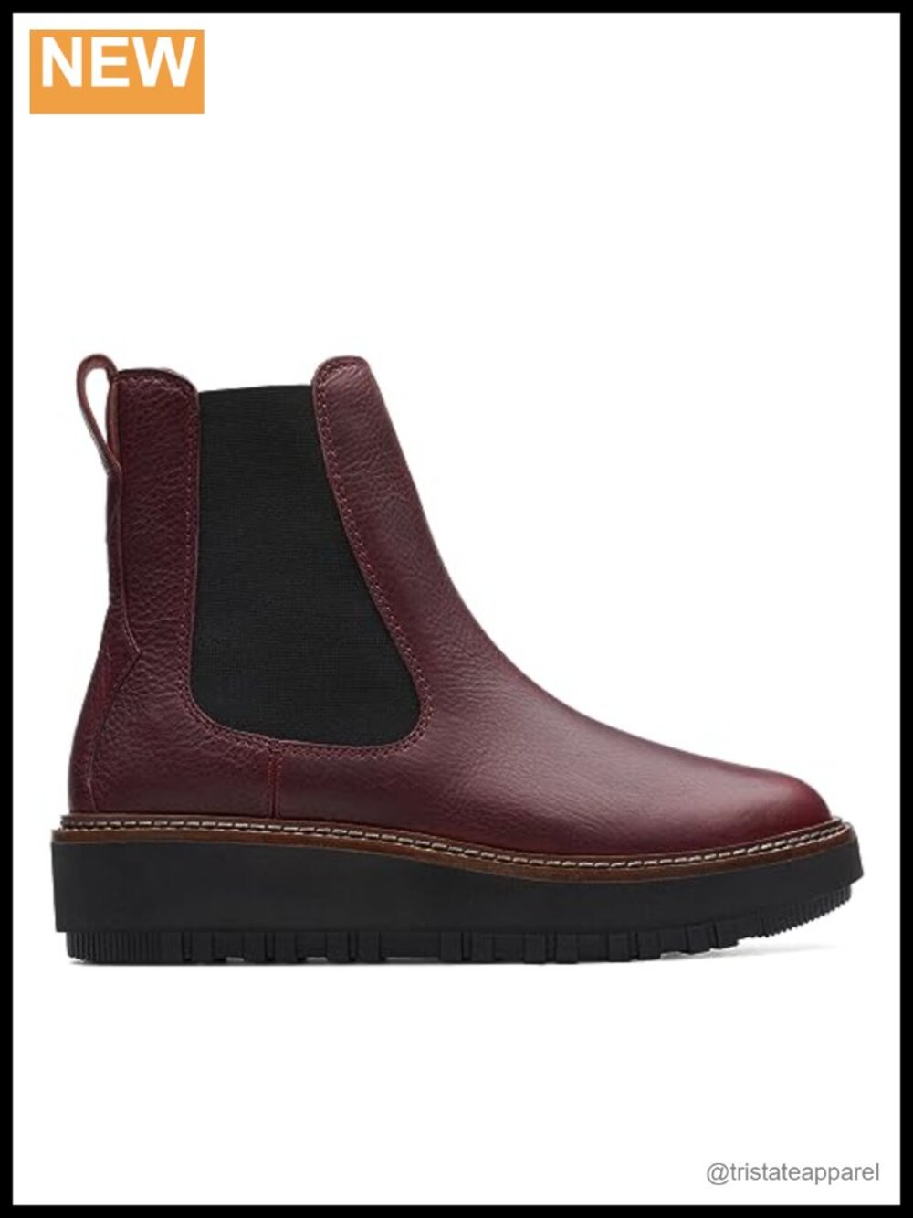 Clarks Orianna Up Mid-Calf Leather Chelsea Boots Slip-On